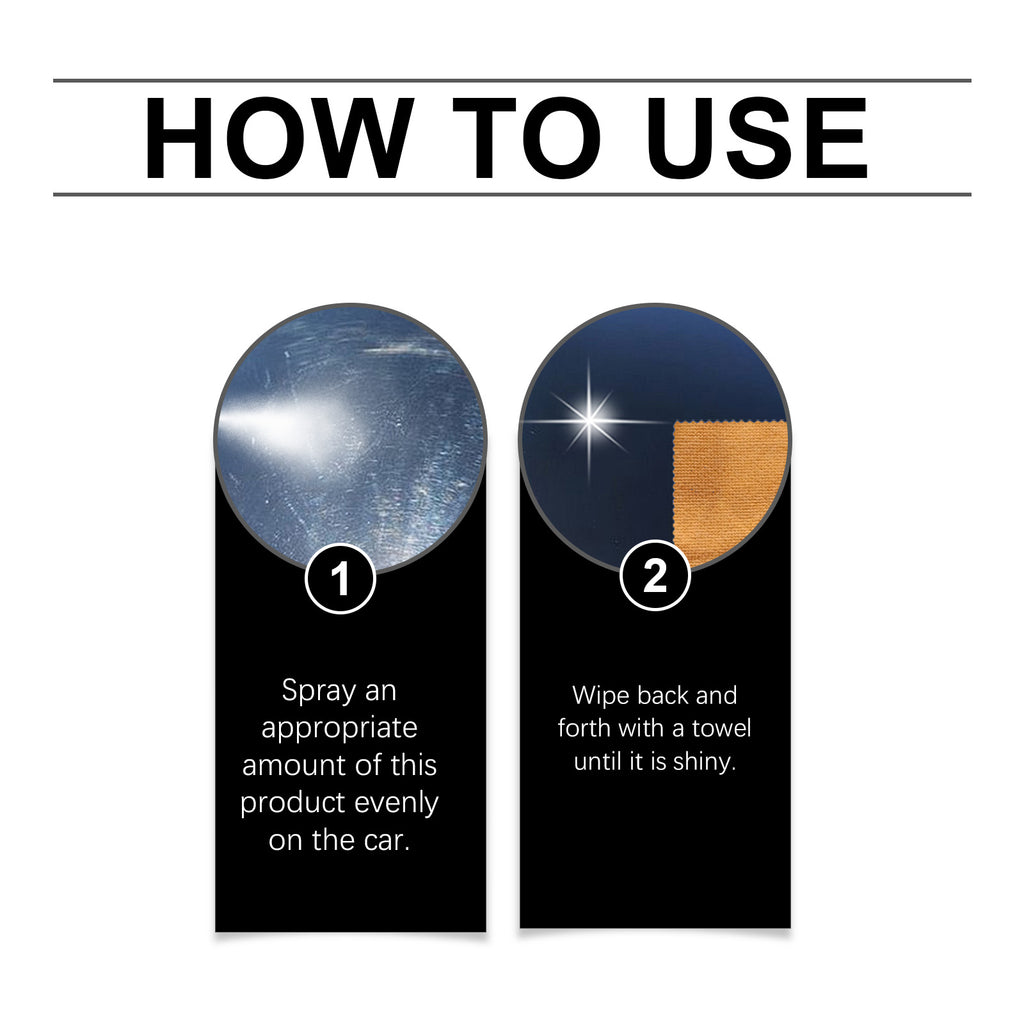 Homonth 3-In-1 Car Coating Spray, Car Coating Paint Surface Waxing, Stain Cleaning, Polishing And Maintenance Spray