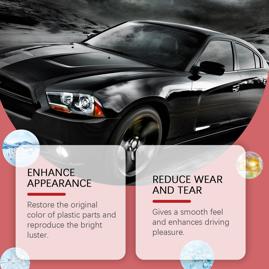 Homonth Car Black Plastic Retreader, Interior Instrument Panel Decontamination Repair Scratch Retreader
