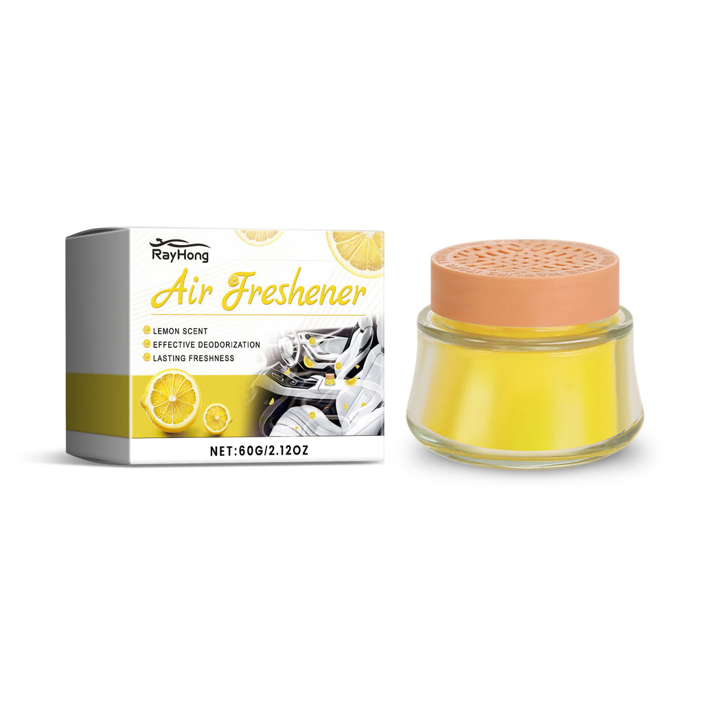 Lemon Fragrance Car Solid Balm, Car Air Fresh Light Fragrance Portable Car Balm